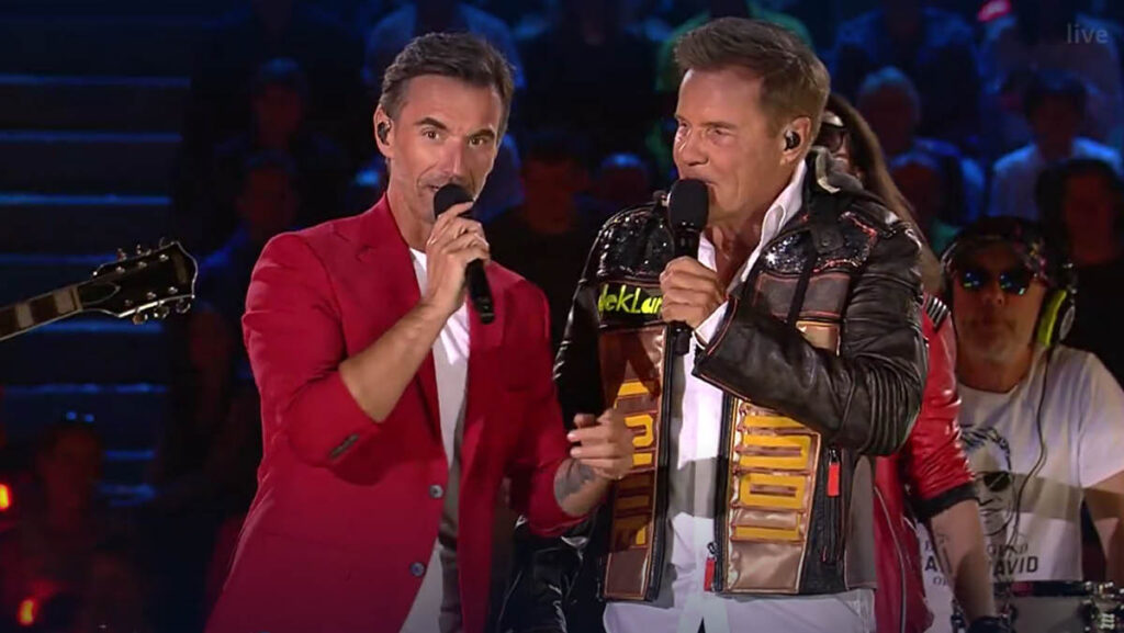 Florian Silbereisen feiert mit Dieter Bohlen